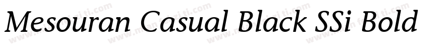 Mesouran Casual Black SSi Bold字体转换